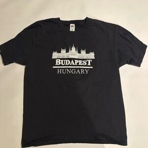Black Budapest Hungary Tourism T-Shirt